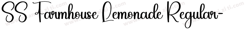 SS Farmhouse Lemonade Regular字体转换